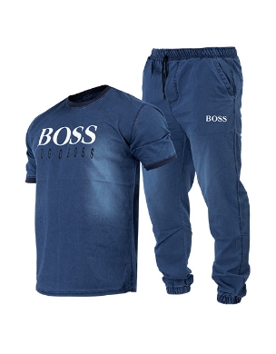 ست تیشرت و شلوار اسپرت لی Boss مدل 39009